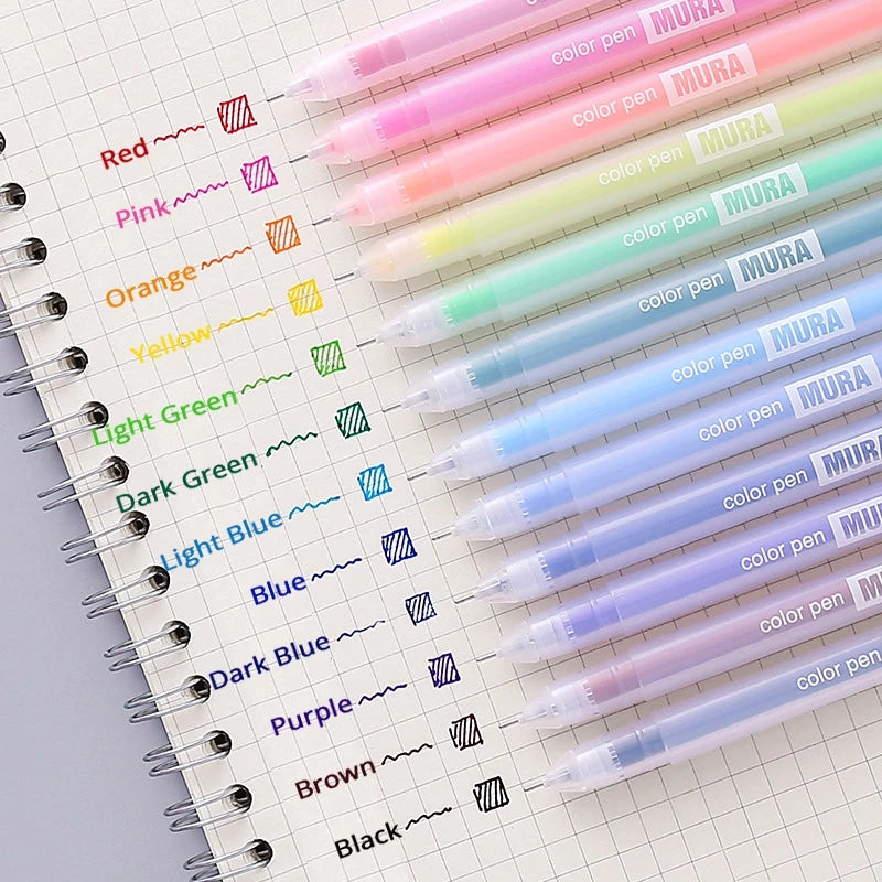 Kawaii Aesthetic Stationery Color Gel Pen Set