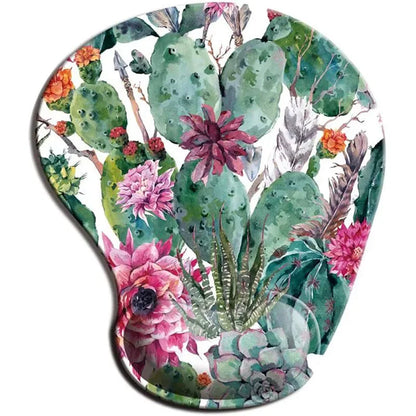 Ergonomic Floral Mouse Pad