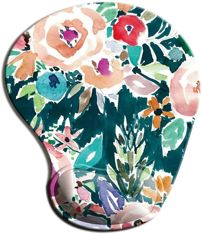 Ergonomic Floral Mouse Pad