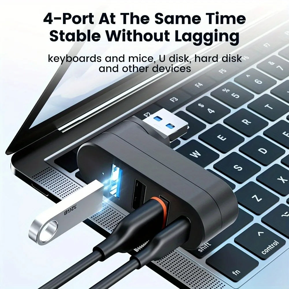 Rotatable USB Hub 3.0 Mini Splitter