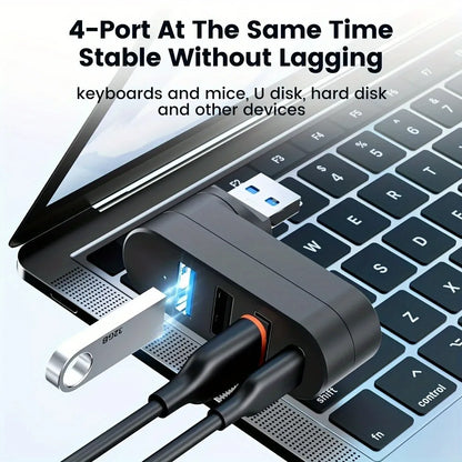 Rotatable USB Hub 3.0 Mini Splitter