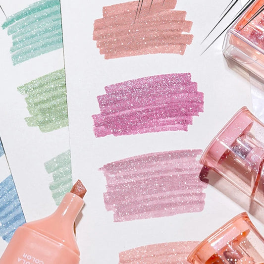Her Work Nook Pastel Glitter Highlighters