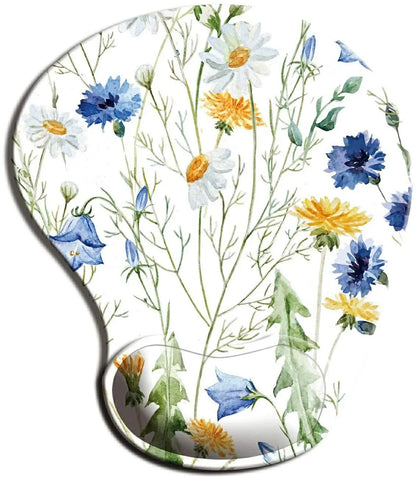 Ergonomic Floral Mouse Pad