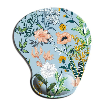 Ergonomic Floral Mouse Pad