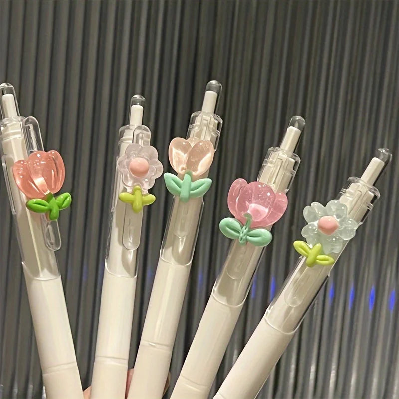 Her Work Nook Floral Gel Ink Rollerball Pens