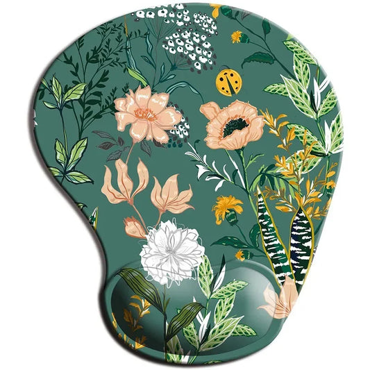 Ergonomic Floral Mouse Pad