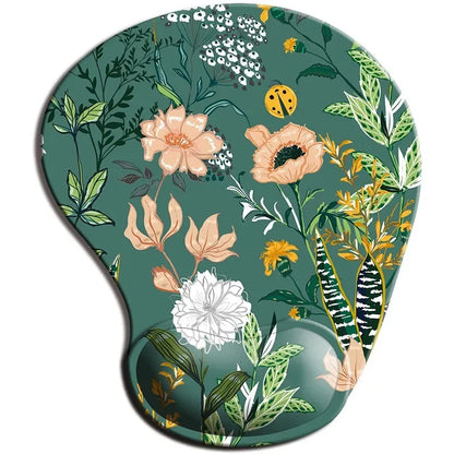 Ergonomic Floral Mouse Pad