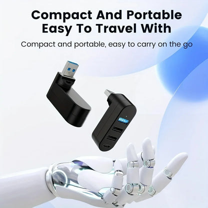 Rotatable USB Hub 3.0 Mini Splitter