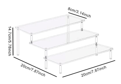 1-3 Tier Acrylic Display Storage Shelf, Display Rack