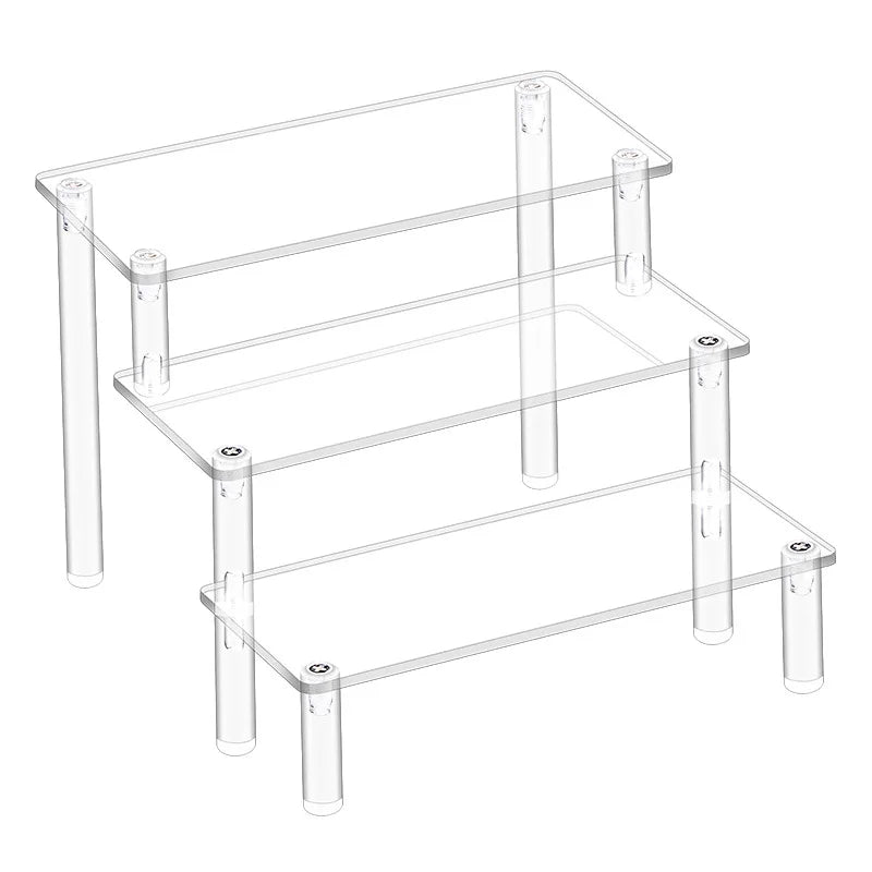 1-3 Tier Acrylic Display Storage Shelf, Display Rack